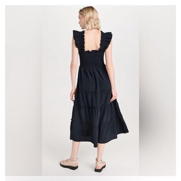 COPY - Hill House Sz L The Ellie Nap Cotton Poplin Tiered Smocked Midi Dress Bl… - Picture 2 of 12